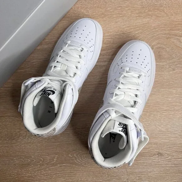 Nike Air Force 1 '07 Mid White Snake Swoosh - Picture 8 of 11